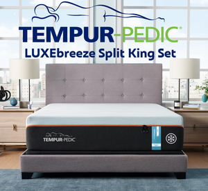 lot 12 image: Tempur-Pedic LUXEbreeze° Firm Split King Mattress Set - MSRP $6998.00 - No Reserve