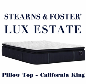 Stearns & Foster Lux Estate Hurston Firm Pillowtop Mattress - Cal King Size - MSRP $3499.99 - No Reserve
