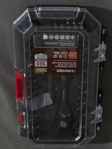 lot 43 image: Husky 100-Position 14 in. Drive Universal Socket Wrench Set (26-Piece)