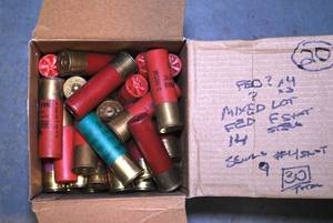 Mixed Lot 12ga 3 Federal Steel F Shot (14), Winchester (7), Sears #4 Shot (9) 30 Shells
