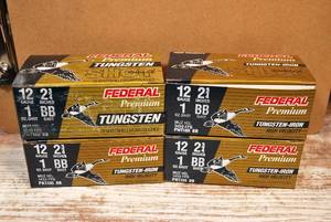 Federal Premium 12ga 2-34 1oz Tungsten-Iron BB Shot, 1450 FPS, 40 Shells Lot 13 of 13