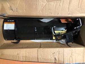 lot 26 image: MTD Genuine Factory Parts 46 in. Heavy-Duty All-Season Plow for MTD Manufactured Riding Lawn Mowers  Customer Returns See Pictures