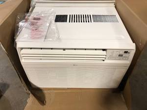 lot 50 image: LG 15,000 BTU 115V Window Air Conditioner Cools 800 Sq. Ft. with Wi-Fi ,and Remote in White   Customer Returns See Pictures