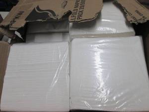 lot 17 image: Case of Tall Fold Napkins- damaged ...