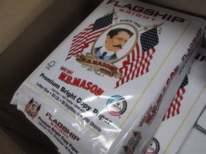 lot 22 image: 10 Open Reams WB Mason Premium Brig...