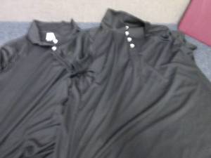 lot 105 image: 2 Boys Large Hanes Black Polos...
