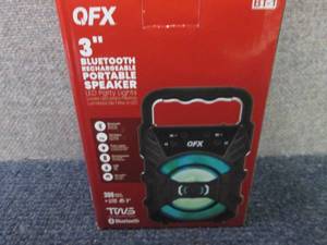 lot 126 image: QFX 3 RECHARGEABLE PARTY SPEAKER ...
