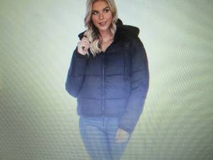 lot 210 image: White Mark Womens Hooded Bomber Pu...