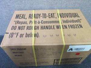 lot 262 image: Sealed Case of 12 MREs Meal Ready ...