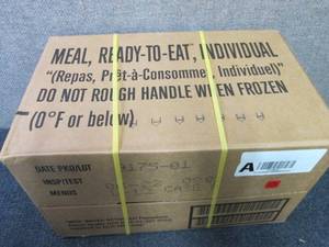 lot 264 image: Sealed Case of 12 MREs Meal Ready ...