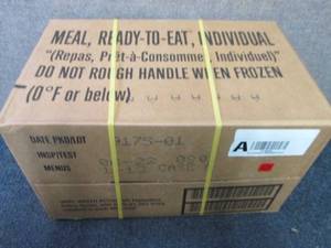 lot 265 image: Sealed Case of 12 MREs Meal Ready ...