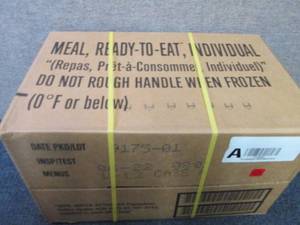 lot 267 image: Sealed Case of 12 MREs Meal Ready ...