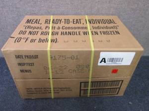 lot 270 image: Sealed Case of 12 MREs Meal Ready ...