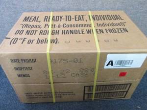 lot 272 image: Sealed Case of 12 MREs Meal Ready ...