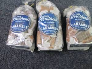 lot 317 image: 3- 7 oz Four Brothers Sea Salt Cara...