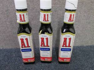 lot 318 image: 3- 5 oz A1 Sauce...
