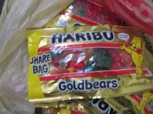 lot 327 image: 12- 3.5 oz Haribo Goldbears...