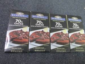 lot 330 image: 4- 4 oz Ghirardelli 70% Cacao...