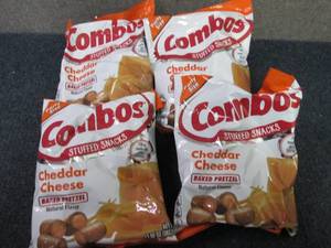 lot 341 image: 4- 13.50 oz Combos Cheddar Cheese...
