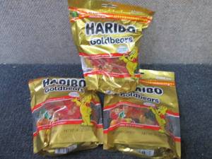 lot 352 image: 3- 14 oz Haribo Goldbear...