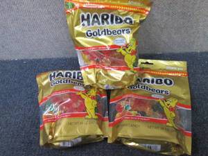 lot 353 image: 3- 14 oz Haribo Goldbear...