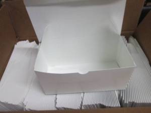 lot 459 image: Case of 250 - White Paper Boxes 4x4...