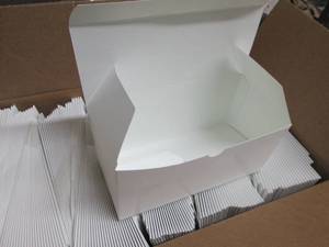 lot 461 image: Case of 250 - White Paper Boxes 4x4...