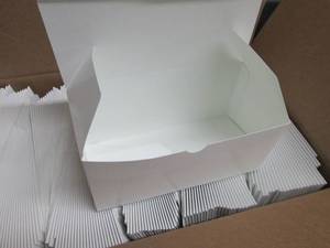 lot 463 image: Case of 250 - White Paper Boxes 4x4...