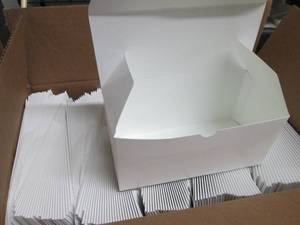 lot 465 image: Case of 250 - White Paper Boxes 4x4...