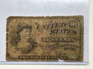 1863 Ten Cent Currency Bill