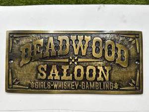 Deadwood Brass Plaque 3 12 x 7 12