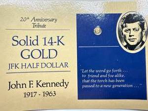 JFK 14kt Gold Coin