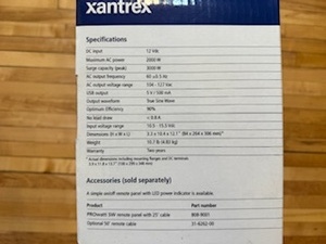 Xantrex 2000 Watt Sine Wave Inverter