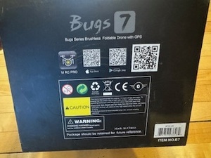 Bugs 7 Foldable Drone with GPS and Map