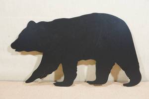 lot 148 image: Laser Cut Steel Bear Wall Art