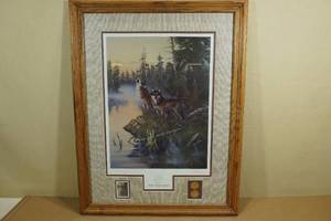 lot 159 image: Framed Where Freedom Reigns Print - Derk Hansen - Limited