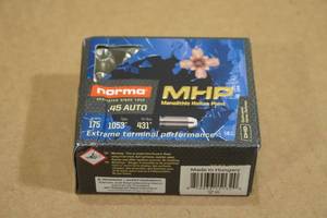 lot 161 image: 20 Norma MHP .45 Auto 175 Gr HP Ammo