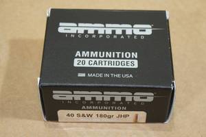lot 184 image: 20 Ammo Inc .40 S&W 180 Gr JHP Ammo