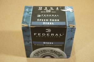 lot 206 image: 25 Federal Speed Shok 12 Gauge 3 4 Shot Shotshells