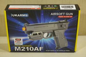 lot 47 image: UKArms M210AF Spring Powered Airsoft Pistol with Laser