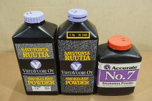 lot 109 image: 3 PARTIAL Cans of Smokeless Powder