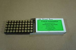 lot 118 image: 50 Primed 9mm Luger Empty Casings