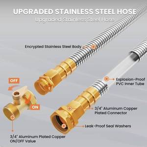 lot 3 image: Giraffe Tools Stainless Steel Metal Garden Hose