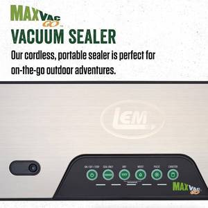lot 11 image: LEM Products MaxVac Go Cordless Plastic Vacuum Sealer
