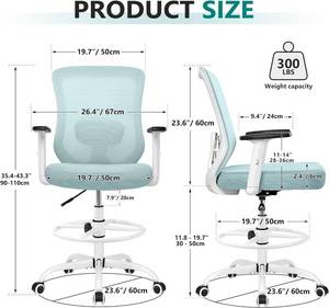 lot 19 image: Winrise Drafting Tall Office Chair