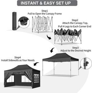lot 29 image: Biracx 10X15 Heavy Duty Pop Up Canopy Tent