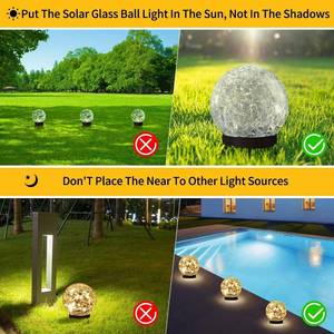 lot 30 image: JKIMJ Solar Globe Outdoor Lights