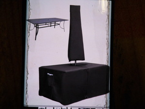 Rectangular Patio Table Cover wUmbrella hole cover size 84�44�24 Retail $58.99