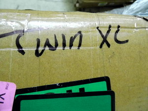 Open box Heavy duty steel Twin XL bed frame, appears to be complete