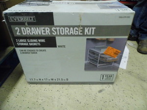 Everbilt metal framed 2-sliding drawer storage kit